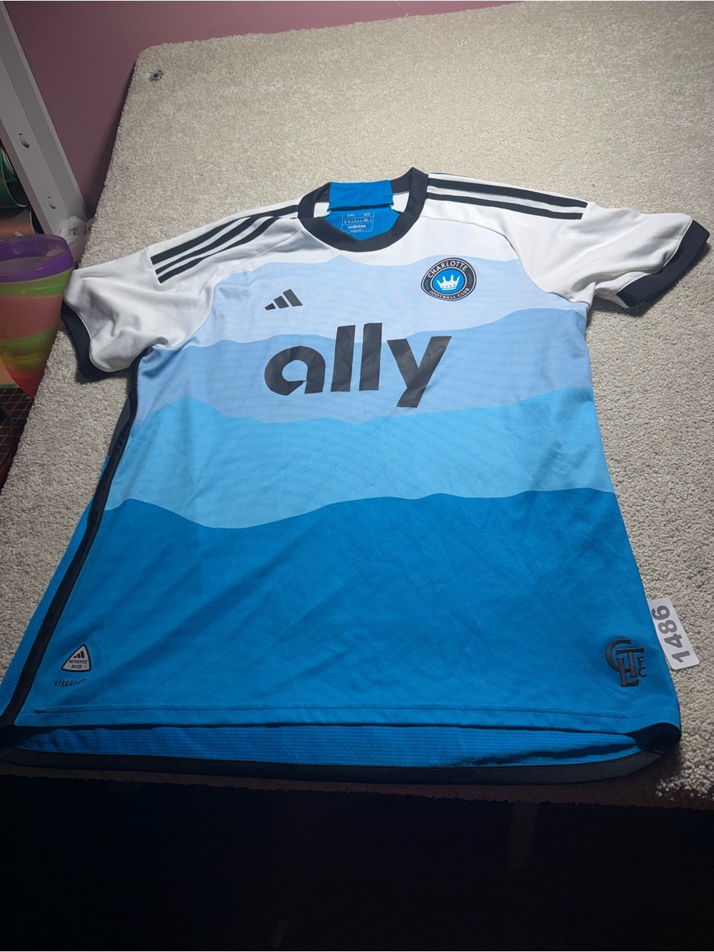 Adidas Charlotte FC 24/25 Home Authentic Match Jersey HZ6175 Men’s Sz XXL
